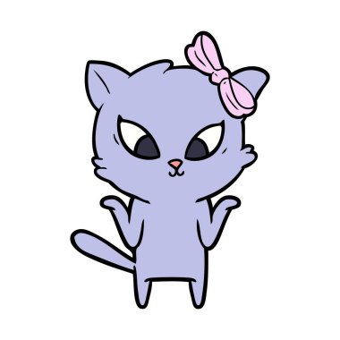 Çizgi film kedisinin vektör çizimi