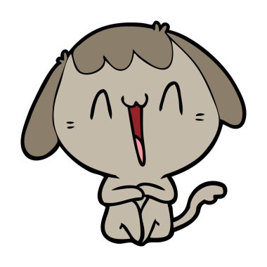 Çizgi film köpeğinin vektör çizimi