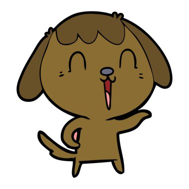 Çizgi film köpeğinin vektör çizimi