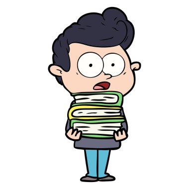  vektör çizim karikatür bakan adam