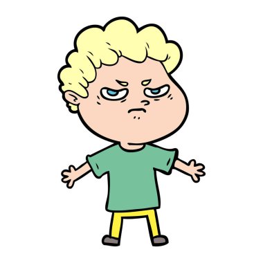 vektör çizim karikatür kızgın adam