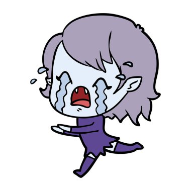 ağlayan vampir kız çizgi film