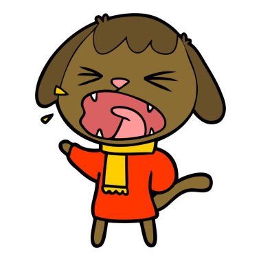 Çizgi film köpeğinin vektör çizimi