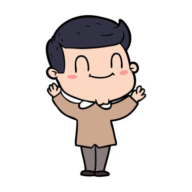 vektör çizim karikatür dostça adam