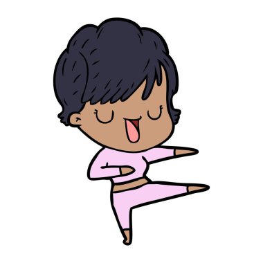  vektör çizim karikatür kadın söz