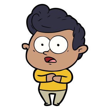  vektör çizim karikatür bakan adam