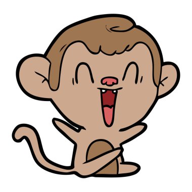  vektör çizim karikatür komik maymun