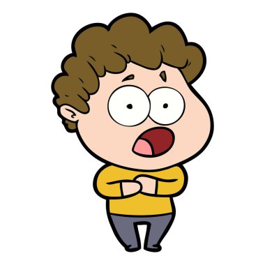 vektör çizim karikatür dostum şok