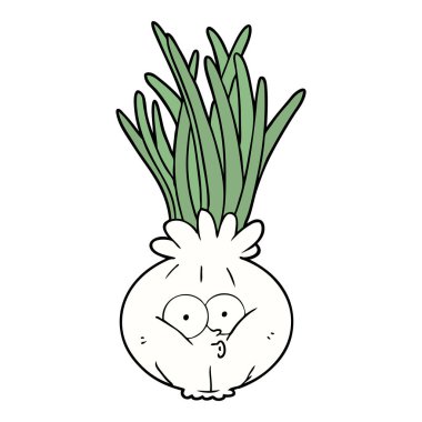 vektör çizim karikatür soğan