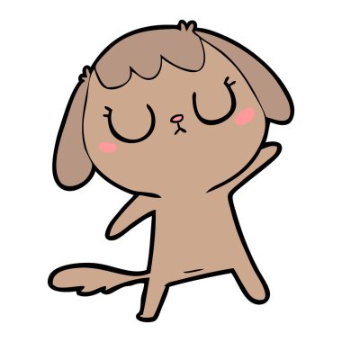 Çizgi film köpeğinin vektör çizimi