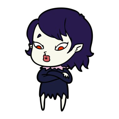 sevimli çizgi vampir kız