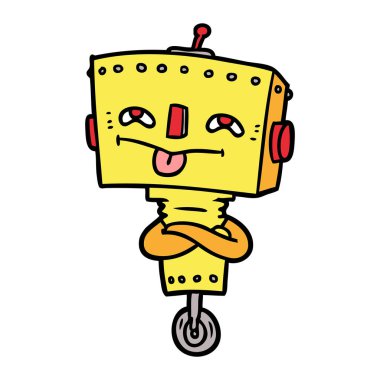 Çizgi film robotunun vektör çizimi