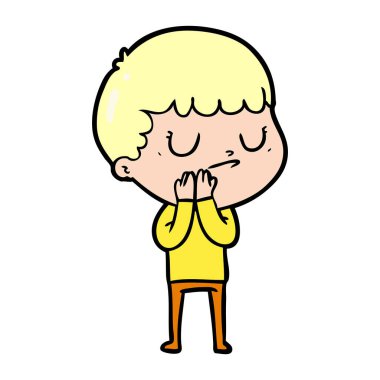  vektör çizim karikatür huysuz çocuk