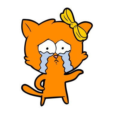 Çizgi film kedisinin vektör çizimi