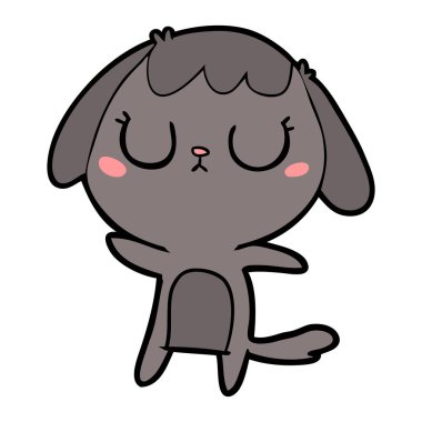 Çizgi film köpeğinin vektör çizimi