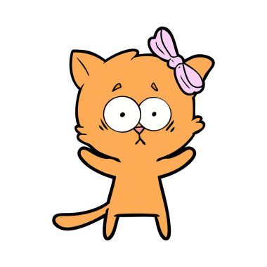 Çizgi film kedisinin vektör çizimi