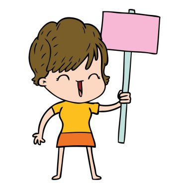  vektör çizim karikatür komik kadın