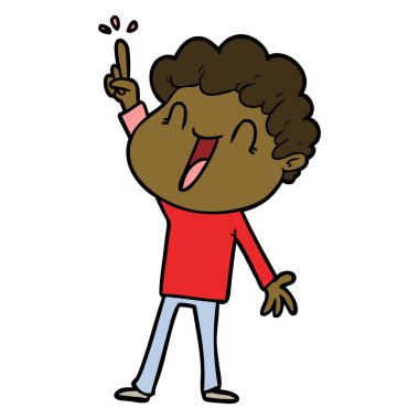 vektör çizim karikatür mutlu adam