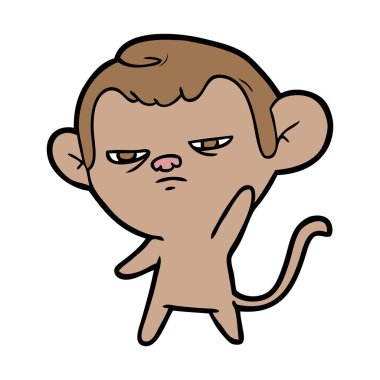 Çizgi film maymununun vektör çizimi