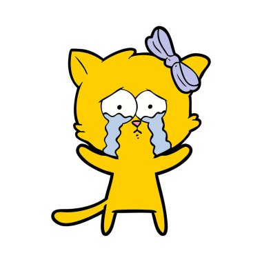 Çizgi film kedisinin vektör çizimi