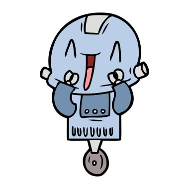 Çizgi film robotunun vektör çizimi