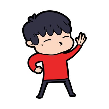 vektör çizim karikatür meraklı çocuk