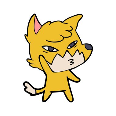 Akıllı karikatür fox vektör çizim