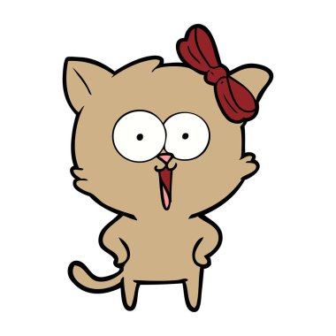 Çizgi film kedisinin vektör çizimi