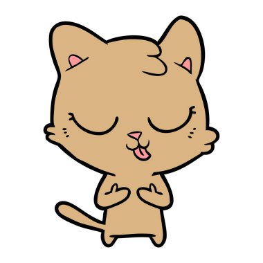 Çizgi film kedisinin vektör çizimi