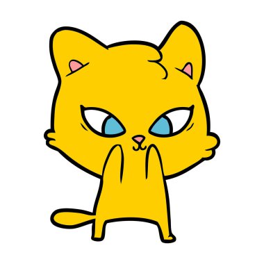 Çizgi film kedisinin vektör çizimi