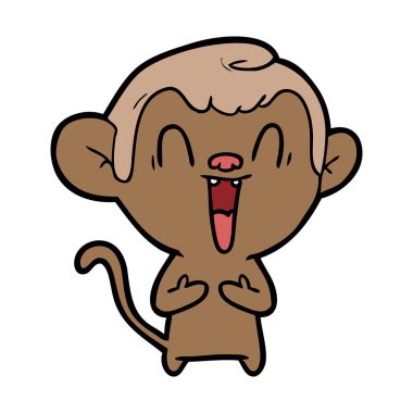  vektör çizim karikatür komik maymun