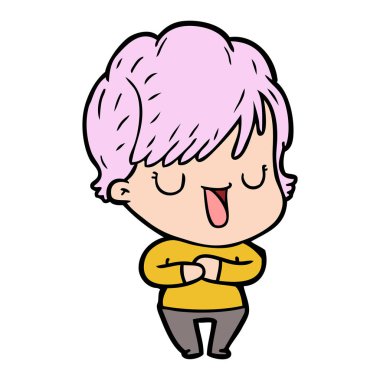  vektör çizim karikatür kadın söz