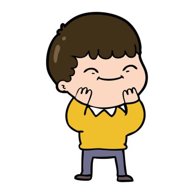 vektör çizim karikatür mutlu çocuk