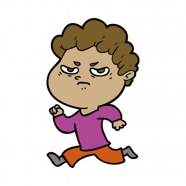 vektör çizim karikatür kızgın adam
