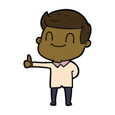 vektör çizim karikatür dostça adam