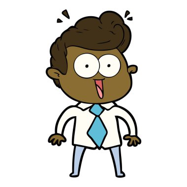  vektör çizim karikatür bakan adam