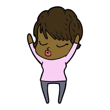 çizgi film gözleri kadınla kapat