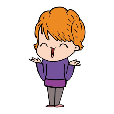  vektör çizim karikatür komik kadın