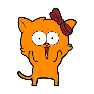 Çizgi film kedisinin vektör çizimi