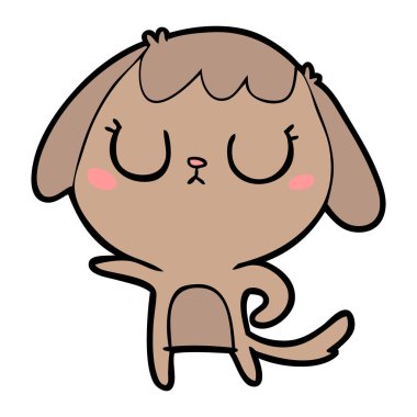 Çizgi film köpeğinin vektör çizimi