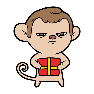 Çizgi film maymununun vektör çizimi