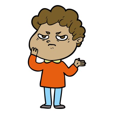 vektör çizim karikatür kızgın adam