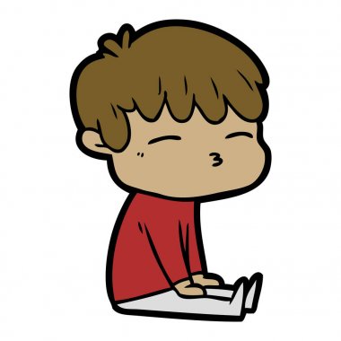 vektör çizim karikatür dostum sinirli