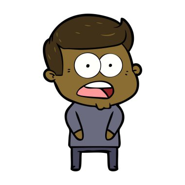 vektör çizim karikatür dostum şok