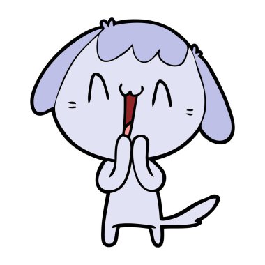 Çizgi film köpeğinin vektör çizimi