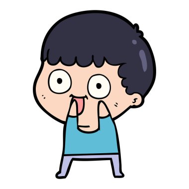  vektör çizim karikatür adam bakıyor