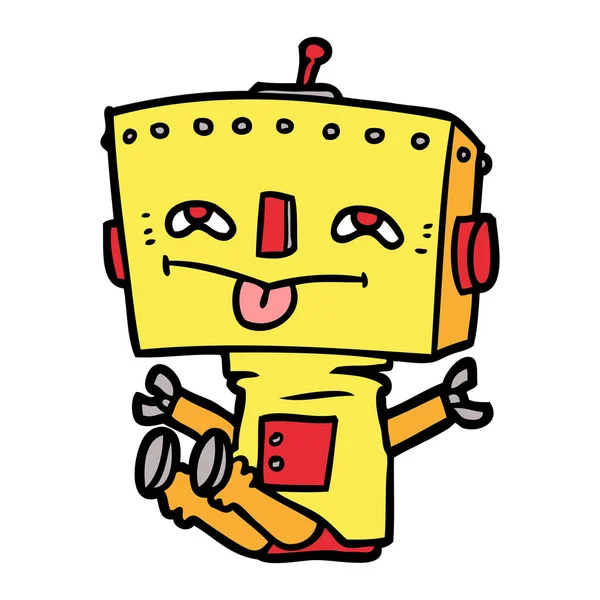 Çizgi film robotunun vektör çizimi