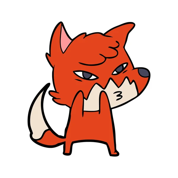 Vektorové Ilustrace Chytré Kreslené Fox — Stockový vektor