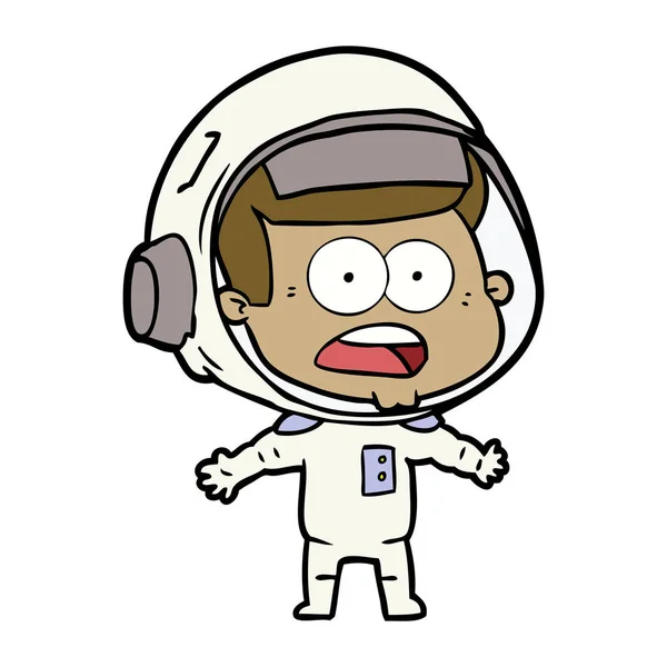 Ilustración Vectorial Del Astronauta Dibujos Animados — Vector de stock