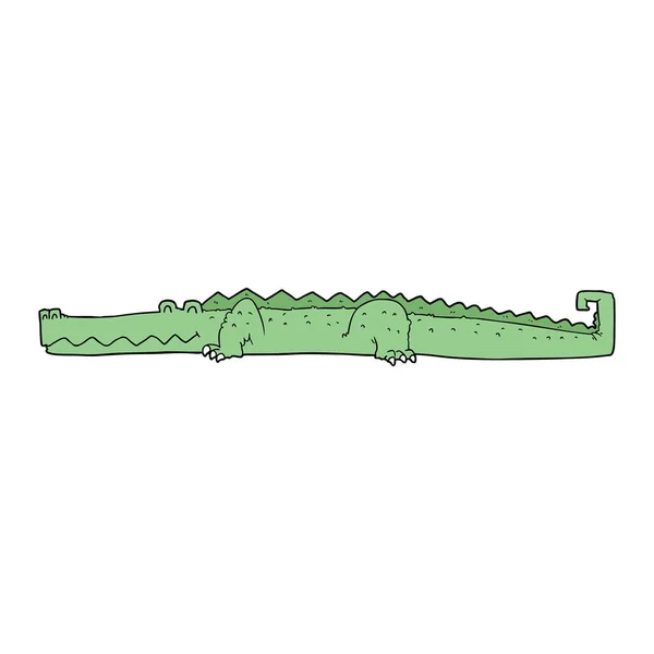 Ilustração Vetorial Crocodilo Dos Desenhos Animados — Vetor de Stock